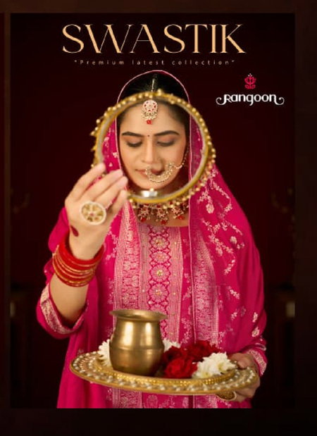 Swastik By Rangoon Russian Jacquard Readymade Suits Wholesale Suppliers In Mumbai